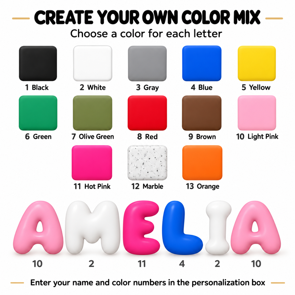 Glossy 3D Wall Letters – Personalized Kids Room Decor & Custom Bubble Name Sign