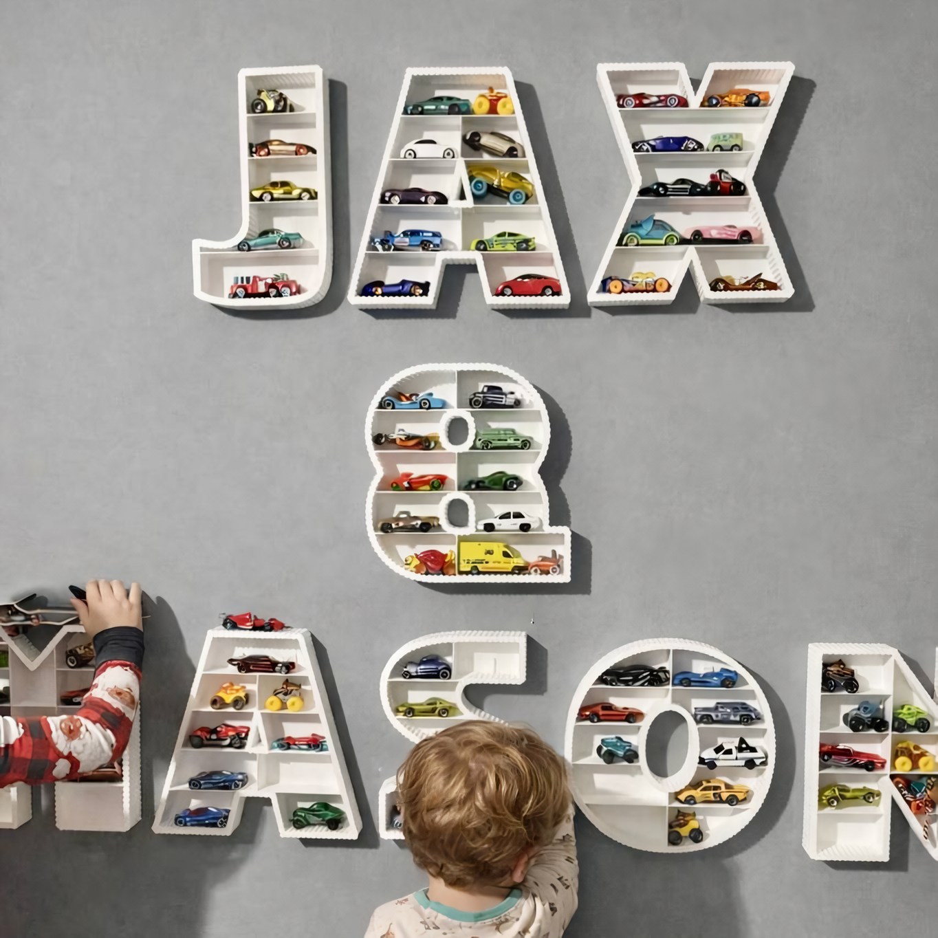 Custom Name Hot Wheels Display Shelf: