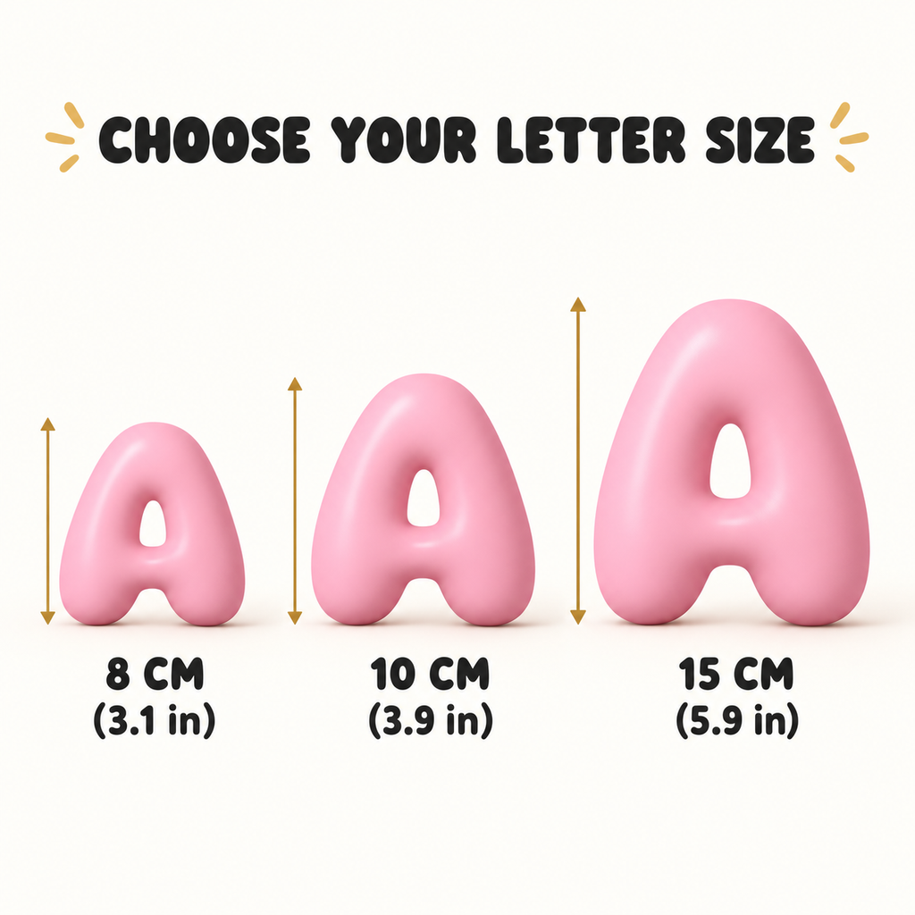 Glossy 3D Wall Letters – Personalized Kids Room Decor & Custom Bubble Name Sign