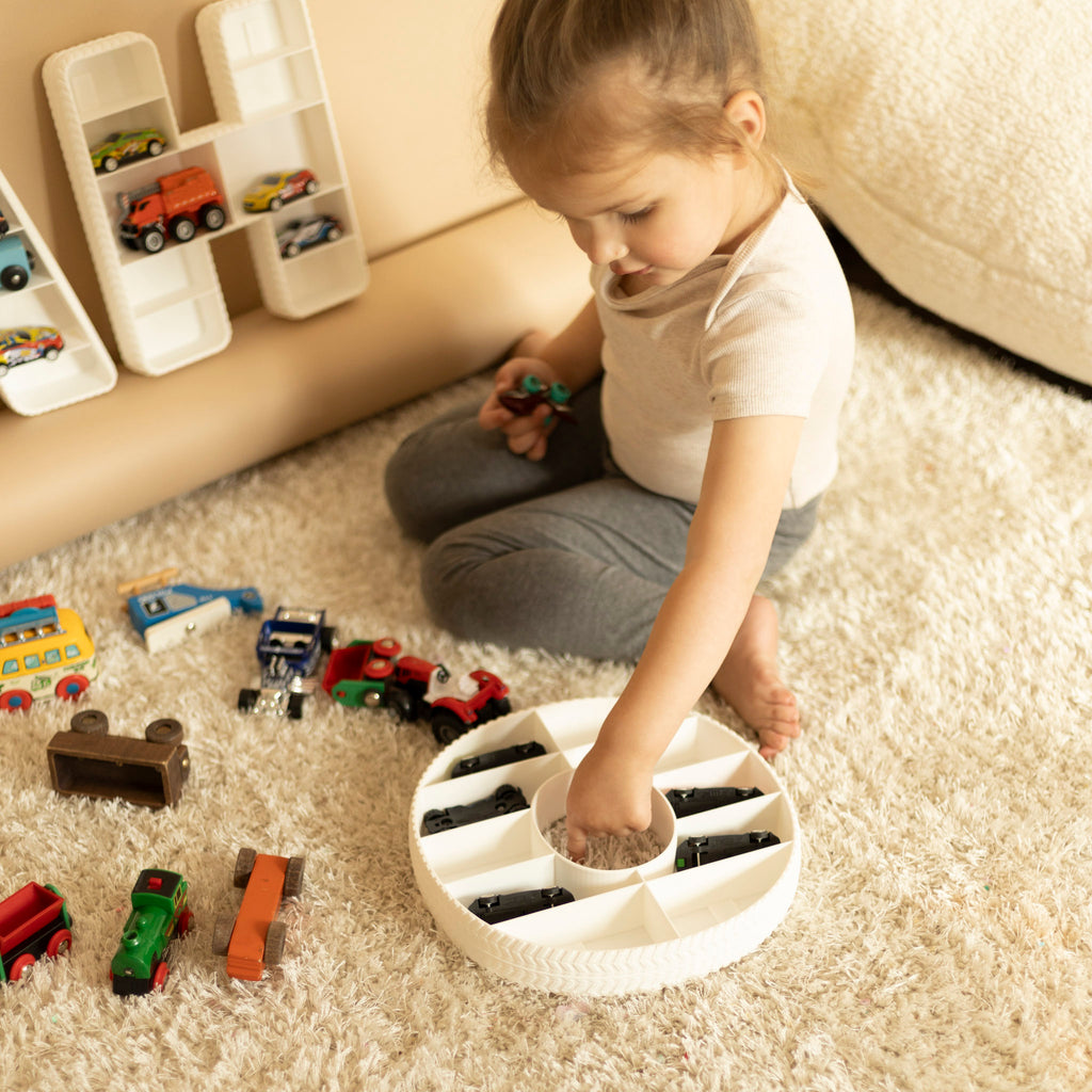 Hot Wheels car storage letters - Personalized children's parking - Custom baby boy gift