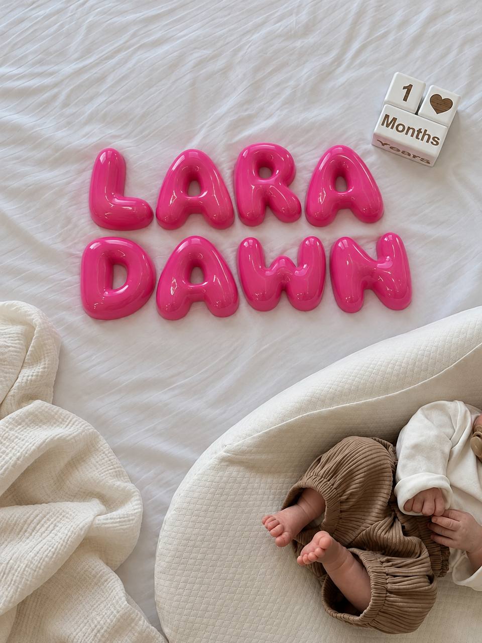 Glossy 3D Wall Letters – Personalized Kids Room Decor & Custom Bubble Name Sign